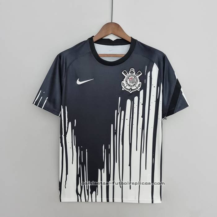 Camiseta de Entrenamiento Corinthians 2022 Negro y Blanco